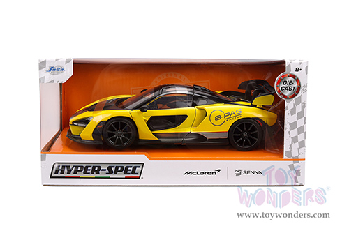 Jada Toys Hyper-Spec - McLaren Senna "8-PAS Racing" (1/24, diecast model car, Yellow/Black) 36484