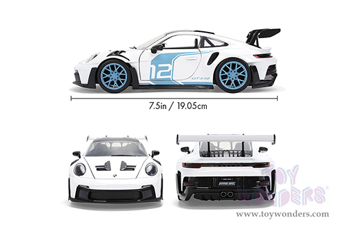 Jada Toys Hyper-Spec - Porsche 911 GT3 RS (992) #12 (1/24, diecast model car, White/Black top) 36494