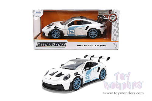 Jada Toys Hyper-Spec - Porsche 911 GT3 RS (992) #12 (1/24, diecast model car, White/Black top) 36494