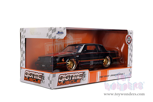 Jada Toys Bigtime Muscles - Buick® Grand National™ Hard Top (1987, 1/24 scale diecast model car, Black/Red) 36586