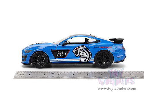 Jada Toys Bigtime Muscle - Ford Mustang Shelby® GT500® #65 "Ford Performance" (2020, 1/24 scale diecast model car, Blue/White stripes) 36587