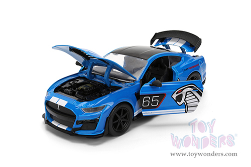 Jada Toys Bigtime Muscle - Ford Mustang Shelby® GT500® #65 "Ford Performance" (2020, 1/24 scale diecast model car, Blue/White stripes) 36587