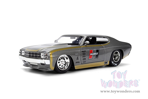 Jada Toys Bigtime Muscle - Chevrolet® Chevelle® SS™ "Hurst" (1971, 1/24 scale diecast model car, Gray/Gold) 36588
