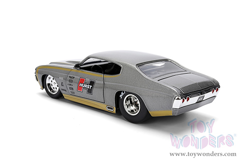 Jada Toys Bigtime Muscle - Chevrolet® Chevelle® SS™ "Hurst" (1971, 1/24 scale diecast model car, Gray/Gold) 36588
