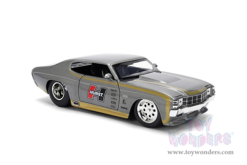 Jada Toys Bigtime Muscle - Chevrolet® Chevelle® SS™ "Hurst" (1971, 1/24 scale diecast model car, Gray/Gold) 36588
