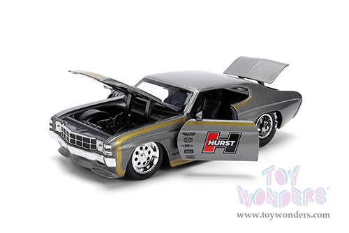 Jada Toys Bigtime Muscle - Chevrolet® Chevelle® SS™ "Hurst" (1971, 1/24 scale diecast model car, Gray/Gold) 36588