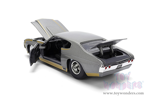 Jada Toys Bigtime Muscle - Chevrolet® Chevelle® SS™ "Hurst" (1971, 1/24 scale diecast model car, Gray/Gold) 36588