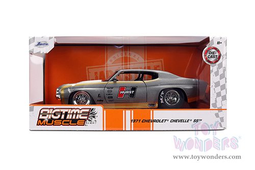 Jada Toys Bigtime Muscle - Chevrolet® Chevelle® SS™ "Hurst" (1971, 1/24 scale diecast model car, Gray/Gold) 36588