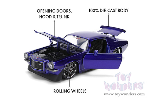 Jada Toys Bigtime Muscle - Chevrolet® Camaro® Z28 (1971, 1/24 scale diecast model car, Purple) 36592
