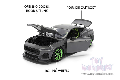 Jada Toys Bigtime Muscle - Ford Mustang RTR (2024, 1/24 scale diecast model car, Glossy Gray) 36593