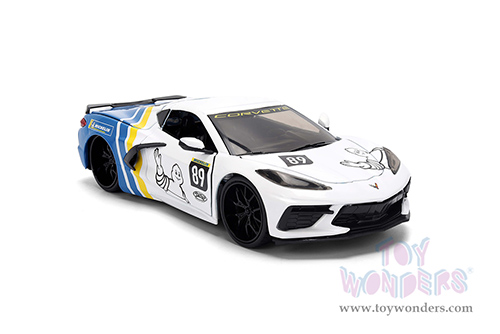 Jada Toys Bigtime Muscle - Chevrolet® Corvette® Stingray™ C8 #89 "Michelin" (2020, 1/24 scale diecast model car, White/Blue) 36597
