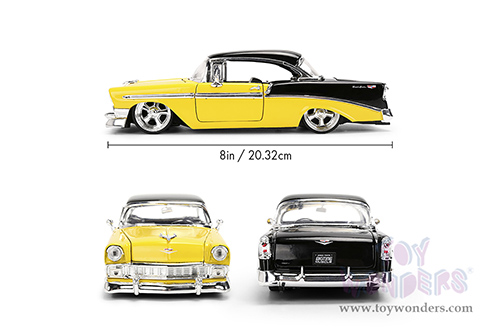 Jada Toys Bigtime Muscle - Chevrolet® Bel Air® (1956, 1/24 scale diecast model car, Yellow/Black) 36648