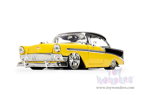 Jada Toys Bigtime Muscle - Chevrolet® Bel Air® (1956, 1/24 scale diecast model car, Yellow/Black) 36648