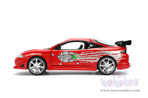 Jada Toys Fast & Furious - Brian's Mitsubishi Eclipse Remix (1/24 scale diecast model car, Red) 36815