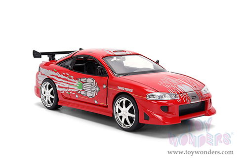 Jada Toys Fast & Furious - Brian's Mitsubishi Eclipse Remix (1/24 scale diecast model car, Red) 36815