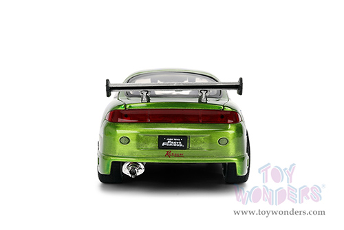 Jada Toys Fast & Furious - Brian's Mitsubishi Eclipse - 25th Anniversary series (1/24 scale diecast model car, Green Brush Finish) 36817