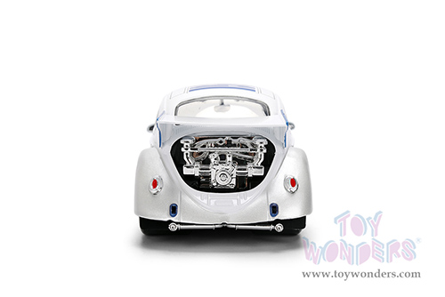 Jada Toys - Hollywood Rides |  Volkswagen Drag Beetle with R2-D2™ Diecast Figure "Star Wars" (1959, 1/24, diecast model car, White) 36912