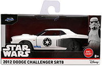 Jada Toys - Hollywood Rides | Dodge Challenger SRT8 Stormtrooper "Star Wars" (2012, 1/32 scale diecast model car, White) 36915; 