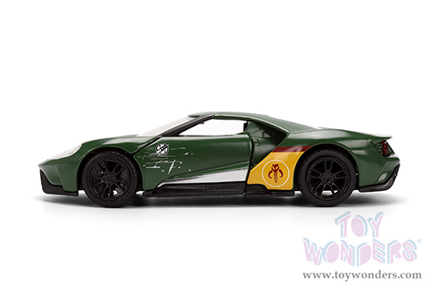 Jada Toys - Hollywood Rides | Ford GT Boba Fett "Star Wars" (2017, 1/32 scale diecast model car, Dark Green) 36916