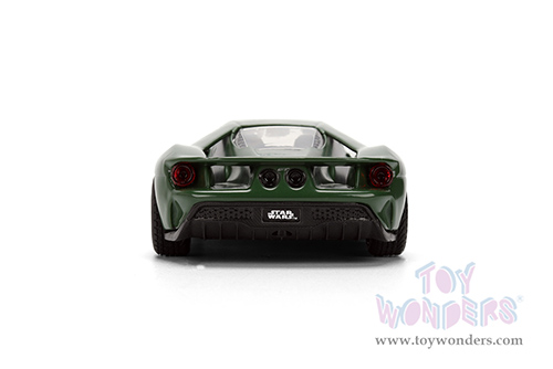 Jada Toys - Hollywood Rides | Ford GT Boba Fett "Star Wars" (2017, 1/32 scale diecast model car, Dark Green) 36916