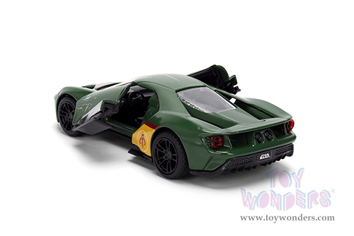 Jada Toys - Hollywood Rides | Ford GT Boba Fett "Star Wars" (2017, 1/32 scale diecast model car, Dark Green) 36916