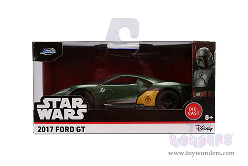 Jada Toys - Hollywood Rides | Ford GT Boba Fett "Star Wars" (2017, 1/32 scale diecast model car, Dark Green) 36916