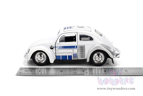 Jada Toys - Hollywood Rides | Volkswagen Beetle R2-D2 "Star Wars" (1959, 1/32 scale diecast model car, White) 36982