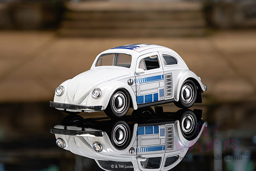 Jada Toys - Hollywood Rides | Volkswagen Beetle R2-D2 "Star Wars" (1959, 1/32 scale diecast model car, White) 36982