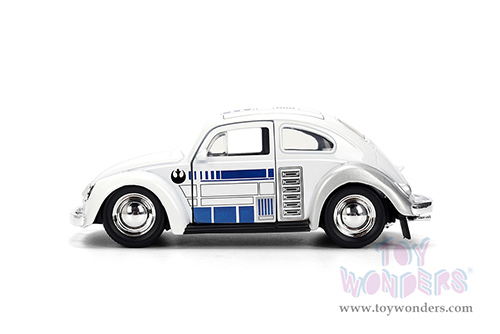 Jada Toys - Hollywood Rides | Volkswagen Beetle R2-D2 "Star Wars" (1959, 1/32 scale diecast model car, White) 36982