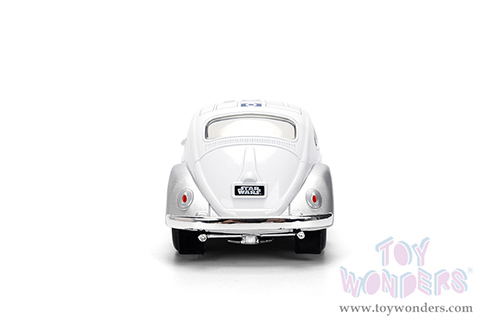 Jada Toys - Hollywood Rides | Volkswagen Beetle R2-D2 "Star Wars" (1959, 1/32 scale diecast model car, White) 36982