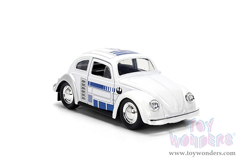 Jada Toys - Hollywood Rides | Volkswagen Beetle R2-D2 "Star Wars" (1959, 1/32 scale diecast model car, White) 36982