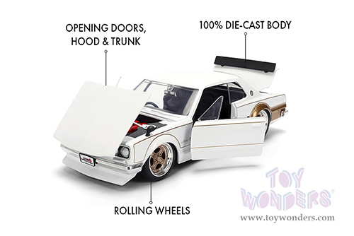 Jada Toys JDM Tuners™ - Nissan Skyline GT-R (1971, 1/24, diecast model car, White/Gold) 37021