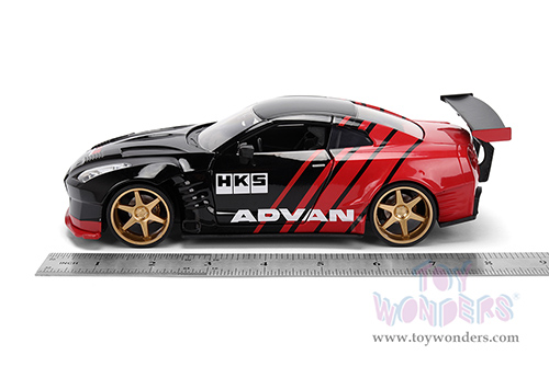 Jada Toys JDM Tuners™ - Nissan GT-R Ben Sopra HKS "Advan" (2009, 1/24, diecast model car, Black/Red) 37022
