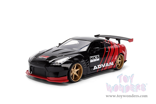 Jada Toys JDM Tuners™ - Nissan GT-R Ben Sopra HKS "Advan" (2009, 1/24, diecast model car, Black/Red) 37022