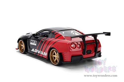 Jada Toys JDM Tuners™ - Nissan GT-R Ben Sopra HKS "Advan" (2009, 1/24, diecast model car, Black/Red) 37022