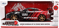 Jada Toys JDM Tuners™ - Nissan GT-R Ben Sopra HKS "Advan" (2009, 1/24, diecast model car, Black/Red) 37022