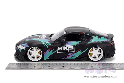 Jada Toys JDM Tuners™ - Toyota GR Supra HKS (2020, 1/24, diecast model car, Matte Black/Green) 37023