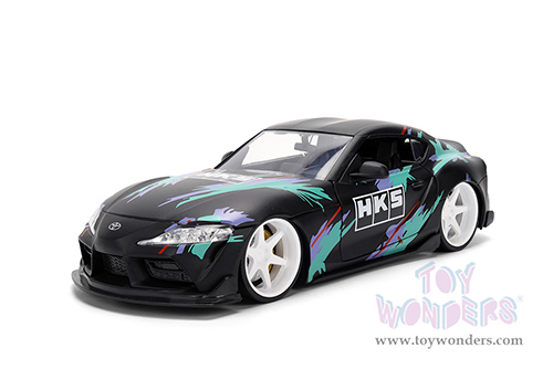 Jada Toys JDM Tuners™ - Toyota GR Supra HKS (2020, 1/24, diecast model car, Matte Black/Green) 37023