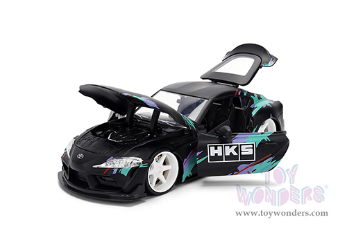 Jada Toys JDM Tuners™ - Toyota GR Supra HKS (2020, 1/24, diecast model car, Matte Black/Green) 37023