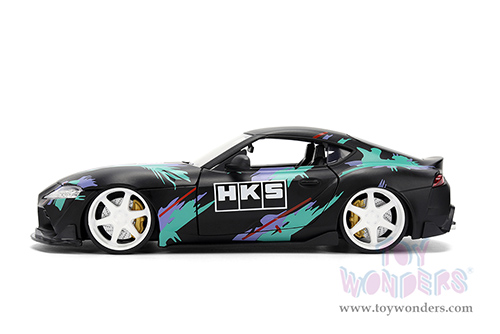 Jada Toys JDM Tuners™ - Toyota GR Supra HKS (2020, 1/24, diecast model car, Matte Black/Green) 37023