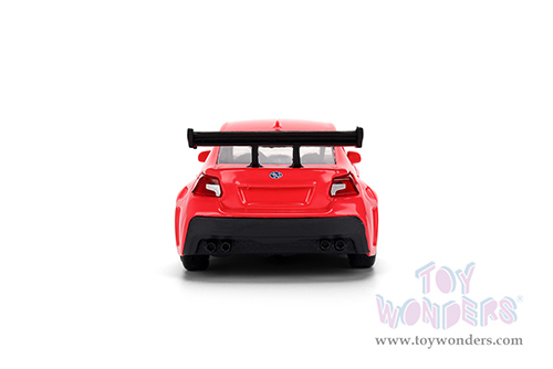 Jada Toys - Hollywood Rides | Subaru WRX STi with Knuckles Theme "Sonic the Hedgehog" (2016, 1/32 scale diecast model car, Red) 37024