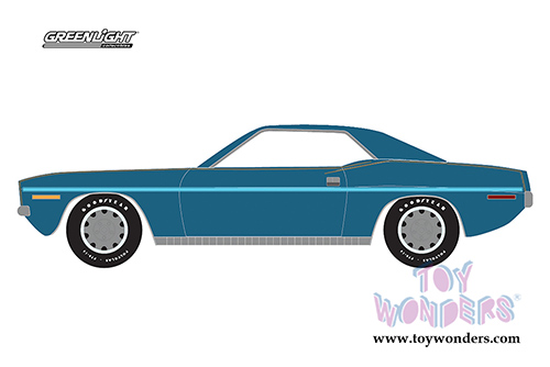 Greenlight - Mecum Auctions Series 1 | Plymouth Hemi&reg; 'Cuda (1970, 1/64 scale diecast model car, Jamaica Blue) 37110D/48