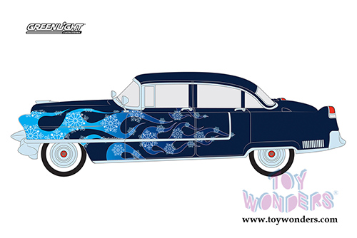 Greenlight - Holiday Ornaments Series 2 | Cadillac® Fleetwood™ Series 60 (1955, 1/64 scale diecast model car, Blue) 37120A/48