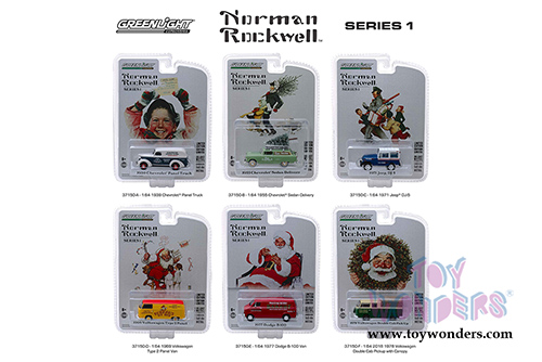 Greenlight - Norman Rockwell&trade; Delivery Vehicles Series 1 (1/64 scale die cast model car, Asstd.) 37150/48