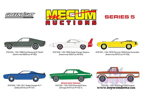 Greenlight - Mecum&trade; Auctions Collector Cars Series 5 (1/64 scale diecast model car, Asstd.) 37210/48