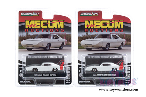 Greenlight - Mecum&trade; Auctions Collector Car Series 5 | Dodge Charger Daytona (Kissimmee 2020 Lot #S184) (1969, 1/64 scale diecast model car, White) 37210B/48