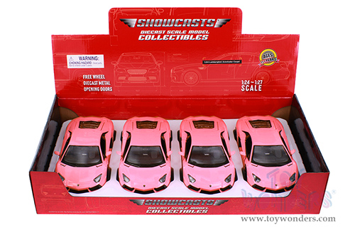 Showcasts® Collectibles - Lamborghini Aventador Coupé (1/24 scale diecast model car, Pink) 37210DPK MAP: $19.99