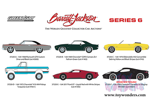 Greenlight - Barrett Jackson Scottsdale Series 6 (1/64 scale diecast model car, Asstd.) 37220/48