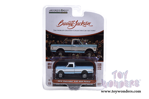 Greenlight - Barrett Jackson Scottsdale Series 6 | Chevrolet&reg; K10 4X4 Pickup (Lot# 764.1) (1972, 1/64 scale diecast model car, Turquoise) 37220D/48