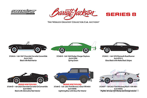 Greenlight - Barrett Jackson Scottsdale Edition Series 8 (1/64 scale diecast model car, Asstd.) 37240/48